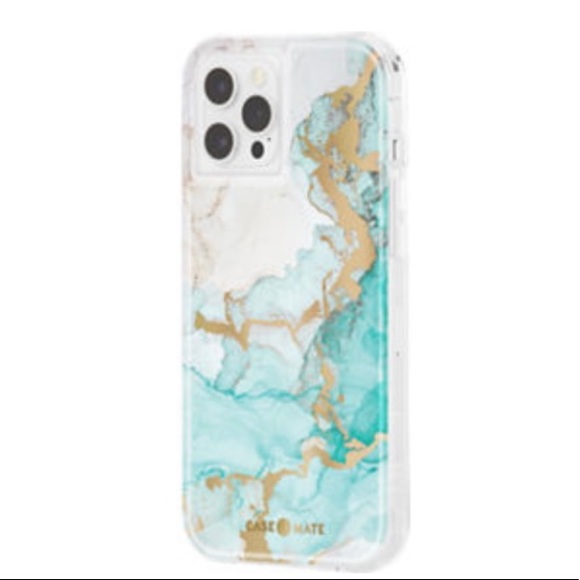 CASE-MATE Turquoise Ocean Gold Marble iPhone 13 PRO Case - Picture 5 of 8